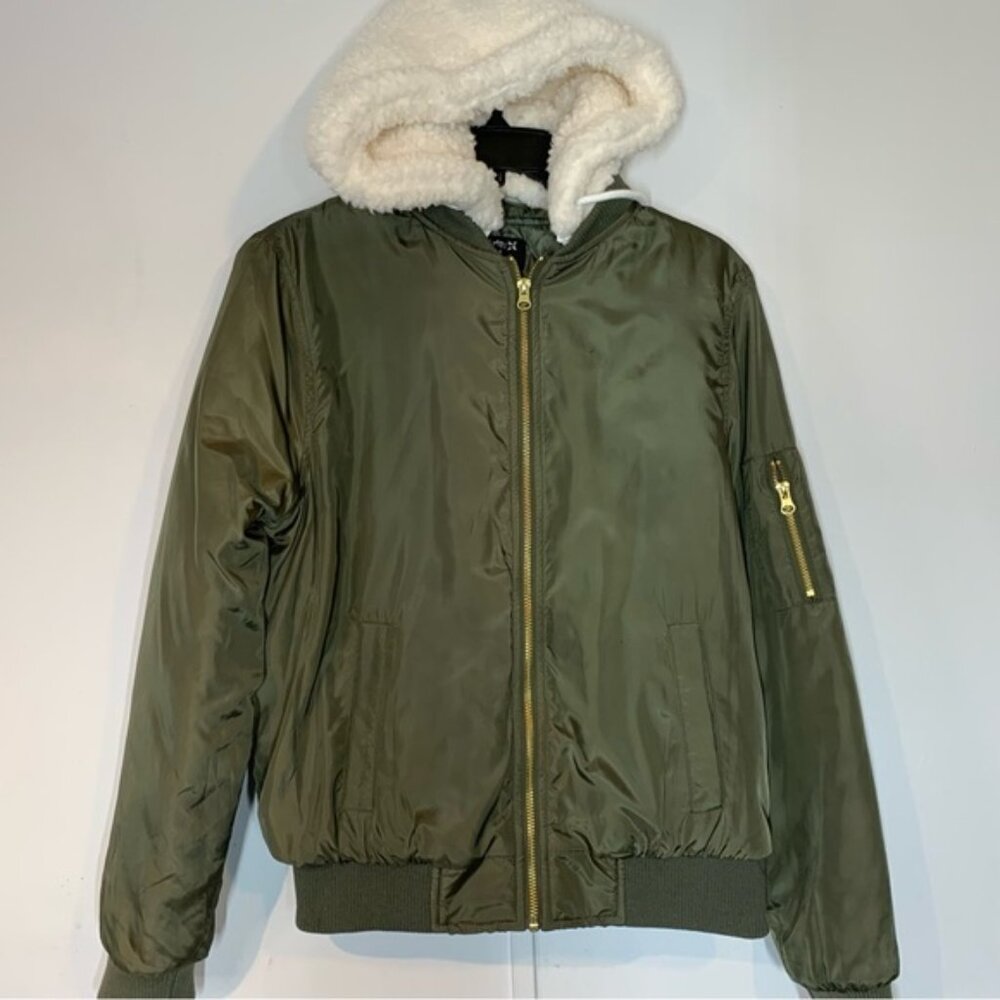 MXSOLD Hurley Babo Trim Bomber Jacket in Olive - Picture 4 of 15